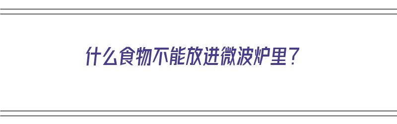 什么食物不能放进微波炉里？（什么食物不能放进微波炉里加热）