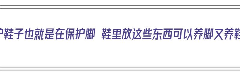 保护鞋子也就是在保护脚 鞋里放这些东西可以养脚又养鞋（保护脚的鞋子）