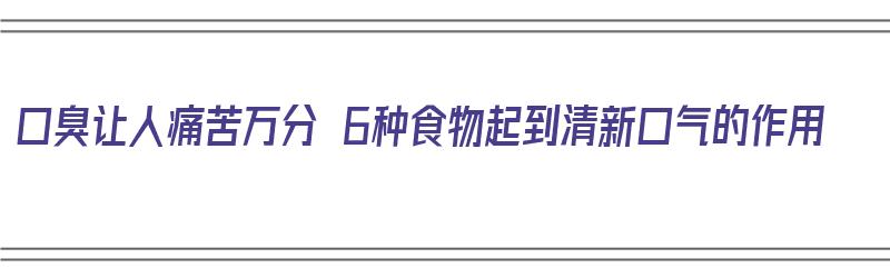 口臭让人痛苦万分 6种食物起到清新口气的作用（口气清新吃什么食物）