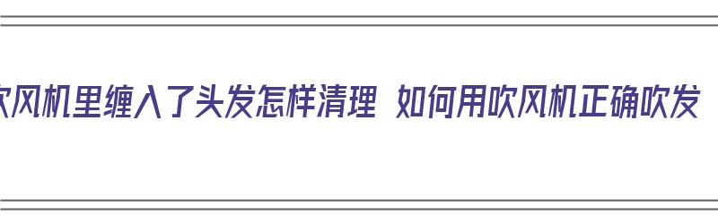 吹风机里缠入了头发怎样清理 如何用吹风机正确吹发（吹风机缠进去头发怎么办）