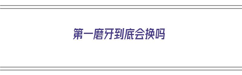 第一磨牙到底会换吗（第一磨牙会换掉吗）