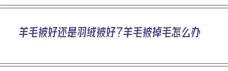 羊毛被好还是羽绒被好？羊毛被掉毛怎么办（羊毛被好吗?还是羽绒被好?）