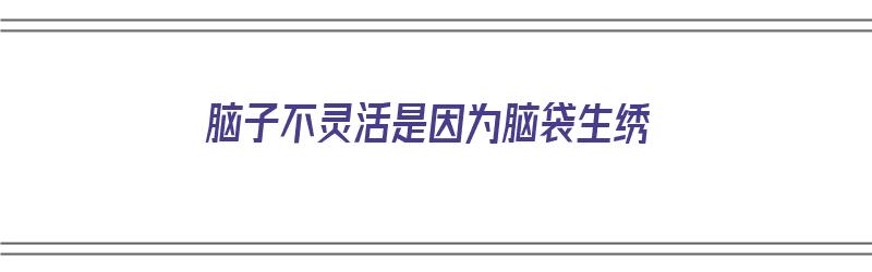 脑子不灵活是因为脑袋生绣（脑子不灵活什么原因）