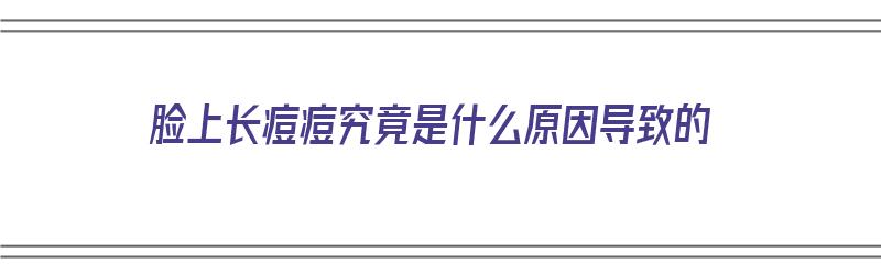 脸上长痘痘究竟是什么原因导致的（脸上长痘痘究竟是什么原因导致的呢）