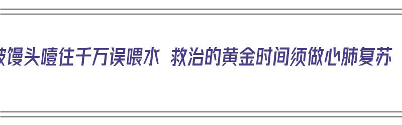 被馒头噎住千万误喂水 救治的黄金时间须做心肺复苏（被馒头噎住怎么办）